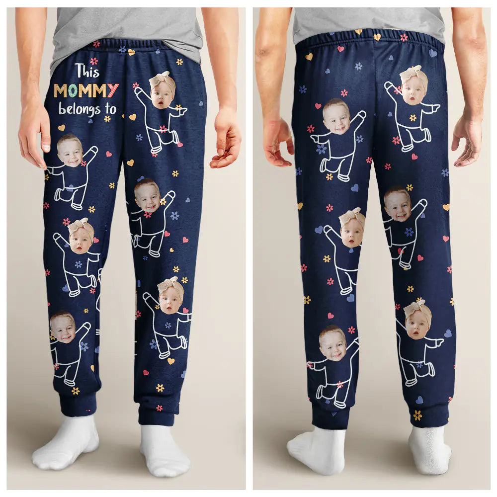 Gift For Grandma - Custom Photo This Nana Belongs To Grandkids - Personalized Pajama Pants