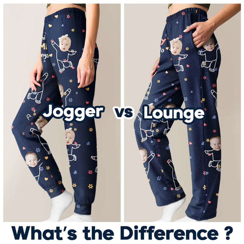 Gift For Grandma - Custom Photo This Nana Belongs To Grandkids - Personalized Pajama Pants