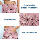 Christmas,Custom Photo,Gift For Father,Gift For Mother,Gift For Grandma,Gift For Grandpa,Happy - Custom Photo Best Dad Grandpa Mom Grandma Ever - Personalized Pajama Shorts