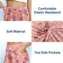 Christmas,Custom Photo,Gift For Mother,Gift For Grandma,Happy - Custom Photo Best Mom Grandma Ever Flower Pattern - Personalized Pajama Shorts