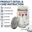 Gift For Grandma,Gift For Mother,Gift For Women,Gift For Yourself,Love - Grandma's Garden Birth Flower - Personalized Mason Jar Light