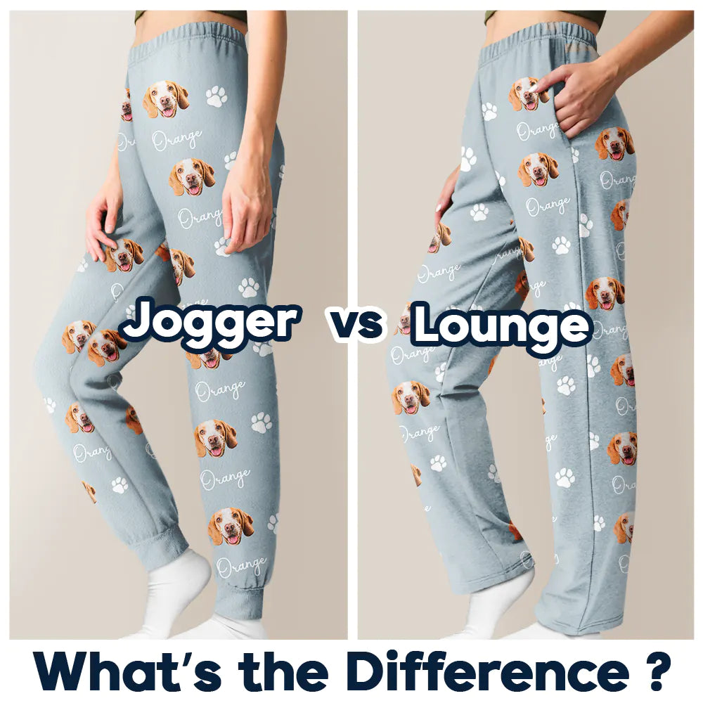 Custom Photo,Happy,Pet Lovers,Dog Lovers,Cat Lovers - Custom Photo Funny Dog Cat Face - Personalized Pajama Pants