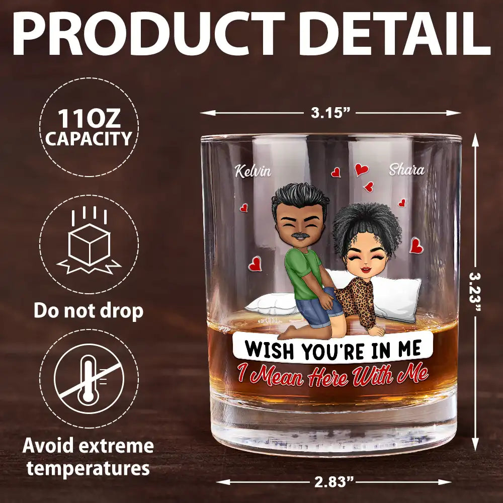 Gift For Couples, Gift For Boyfriend, Gift For Husband, Gift For Wife, Gift For Girlfriend - Couple My Favorite Thing To Do Is You - Personalized Whiskey Glass