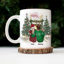 Sisters Because Of You I Laugh A Little Harder Cry - Christmas Gift For Sisters - Personalized Custom Mug