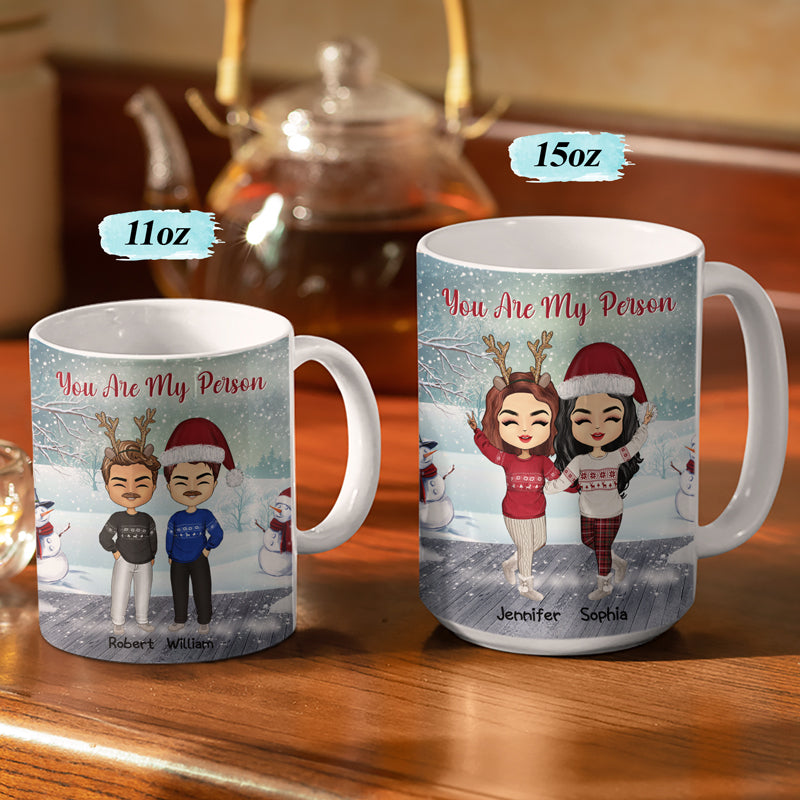 Work Made Us Colleagues - Christmas Gift For Co-worker - Personalized Custom White Edge-to-Edge Mug
