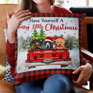Offrez-vous un Noël tout en fourrure ! Cadeau de Noël pour les amoureux des chiens ! Coussin personnalisé