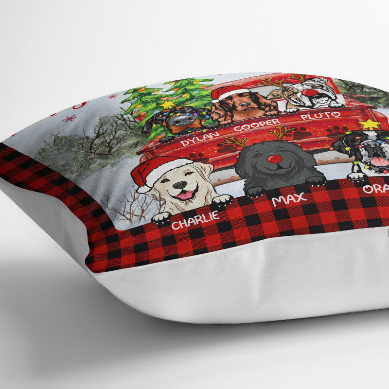 Offrez-vous un Noël tout en fourrure ! Cadeau de Noël pour les amoureux des chiens ! Coussin personnalisé
