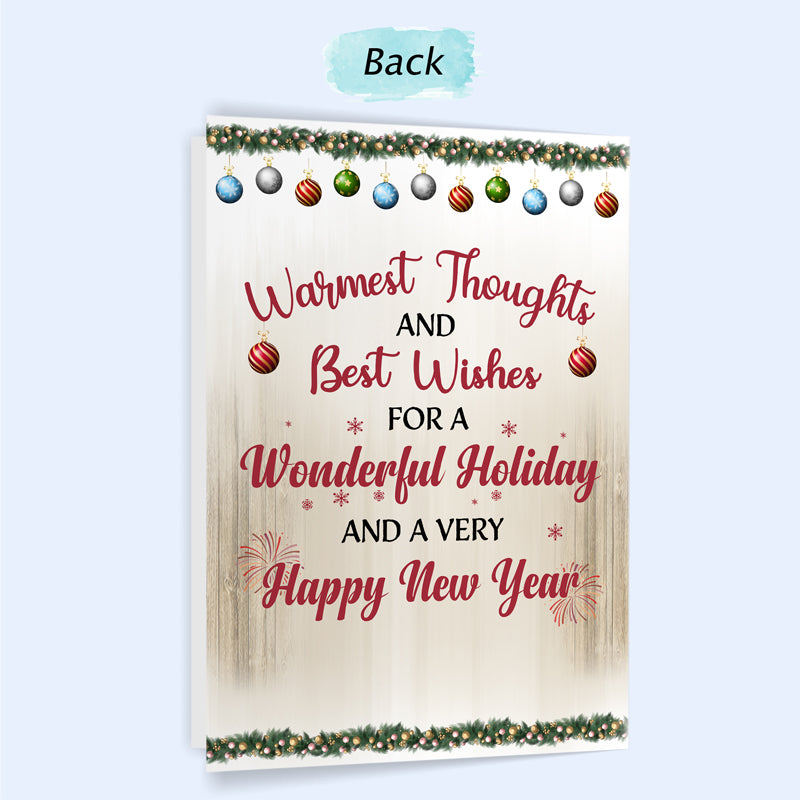 Meilleurs amis côte à côte ou à des kilomètres de distance - Cadeau de Noël pour BFF, sœurs - Carte de vœux pliée personnalisée