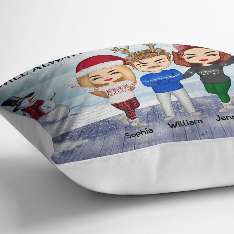 Side By Side Or Miles Apart Sisters And Brothers, Best Friends - Christmas Gift - Personalized Custom Pillow