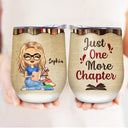 A Girl Who Loves Books Reading - Reading Gift - Personalized Custom Wine Tumbler