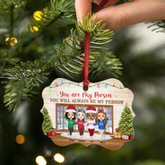 Le travail nous a fait devenir collègues - Cadeau de Noël pour collègue et meilleur ami - Décoration en aluminium personnalisée