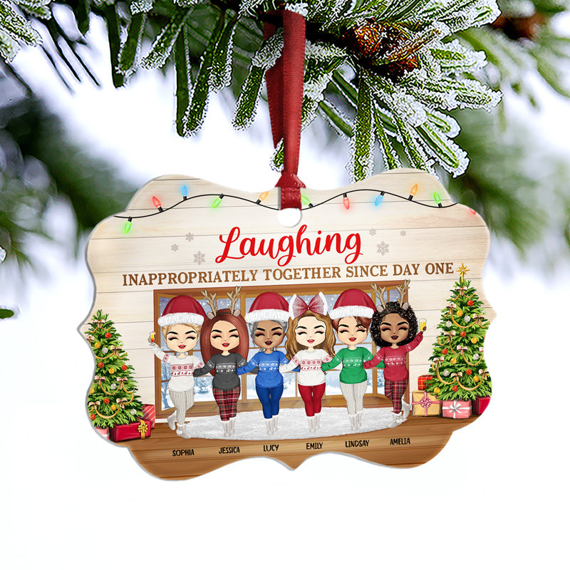 Le travail nous a fait devenir collègues - Cadeau de Noël pour collègue et meilleur ami - Décoration en aluminium personnalisée