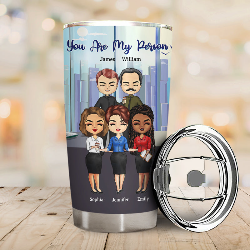 Des amis qui se lient au travail au bureau - Cadeau BFF Bestie - Gobelet personnalisé