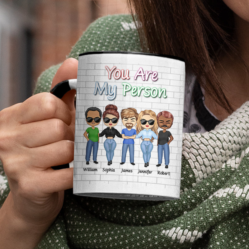 Best Friends Not Sisters By Blood But Sisters By Heart - Gift For BFF And Sibling - Personalized Custom Accent Mug