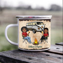 Let's Sit By The Campfire Husband Wife Camping - Couple Gift - Personalized Custom Campfire Mug