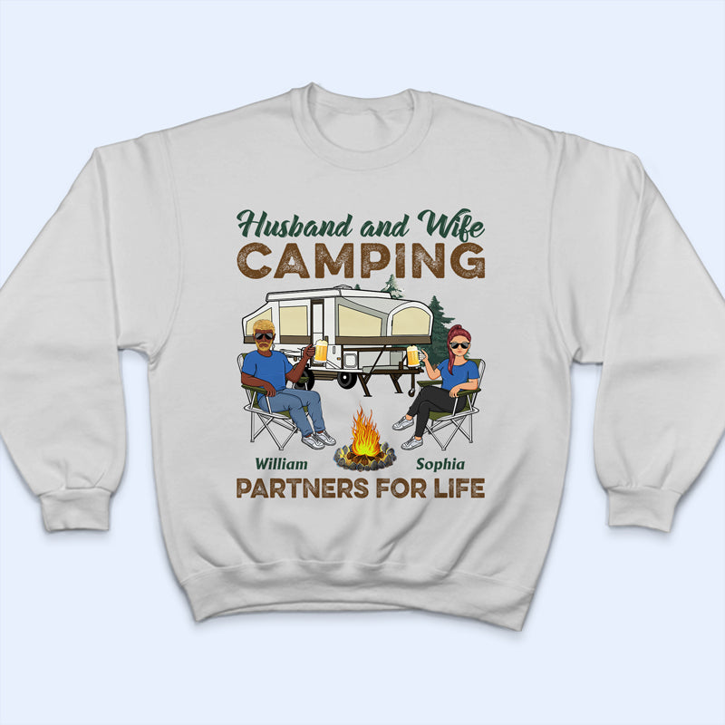 Partenaires de camping pour la vie - Couple de camping - T-shirt personnalisé