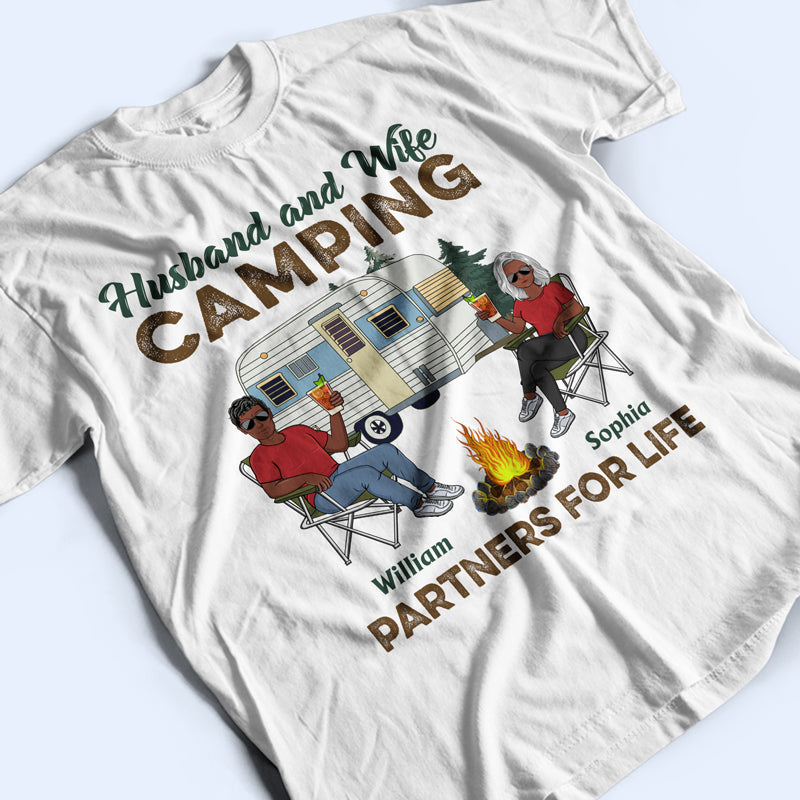 Partenaires de camping pour la vie - Couple de camping - T-shirt personnalisé