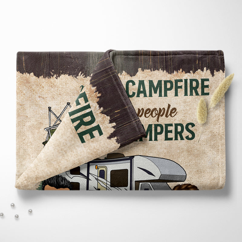Partenaires pour la vie, mari et femme, camping - Cadeau pour couple - Couverture polaire personnalisée