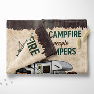 Partenaires pour la vie, mari et femme, camping - Cadeau pour couple - Couverture polaire personnalisée