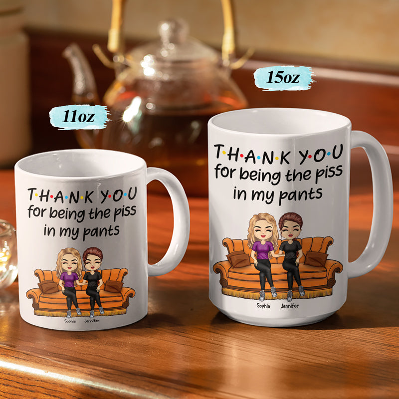 Best Friends Funny And Emotional Words - BFF Bestie Gift - Personalized Custom White Edge-to-Edge Mug