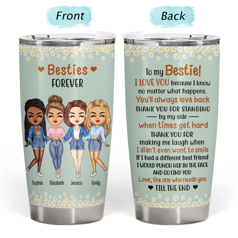 Best Friends Besties Forever - Gift For BFF And Colleagues - Personalized Custom Tumbler