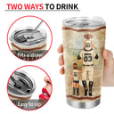 Softball Dad Behind Every Softball Player - Father Gift - Personalized Custom Tumbler