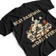 Meilleur papa de baseball de tous les temps - Cadeau pour papa - T-shirt personnalisé