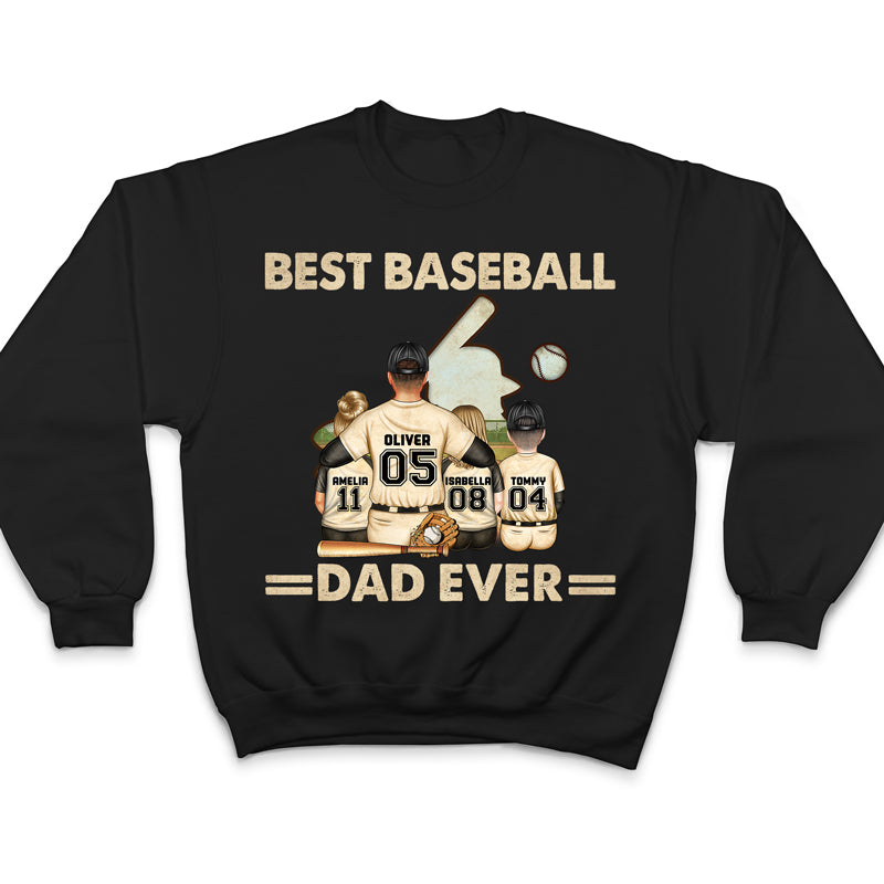 Best Baseball Dad Ever - Father Gift - Personalized Custom T Shirt