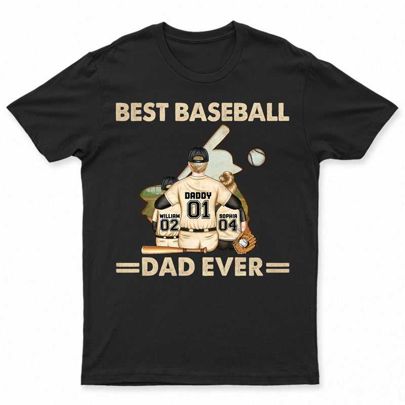 Meilleur papa de baseball de tous les temps - Cadeau pour papa - T-shirt personnalisé