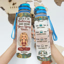 Suck It Up Butter Cup Drink Your Effing Water - Gift For Yoga Lovers - Personalized Custom Water Tracker Bottle