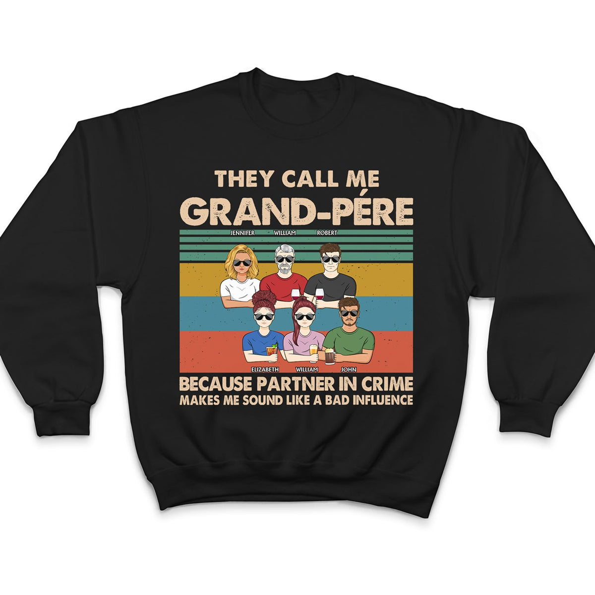 On m'appelle grand-père parce que je suis complice - Cadeau pour papa, grand-père - T-shirt personnalisé