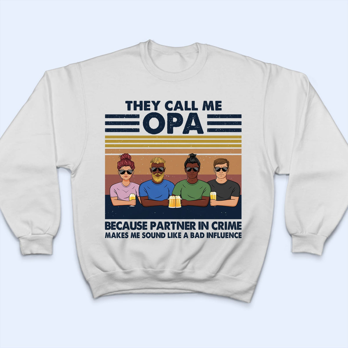 Kid Call Me Grandpa Because Partner In Crime - Gift For Dad, Grandfather - Personalized Custom T Shirt