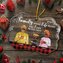 There Is No Greater Gift Than Family Husband Wife Family - Christmas Gift - Personalized Custom Medallion Acrylic Ornament