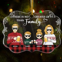 There Is No Greater Gift Than Family Husband Wife Family - Christmas Gift - Personalized Custom Medallion Acrylic Ornament