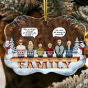 Family Memorial We Miss You - Christmas Gift For Family - Personalized Custom Medallion Acrylic Ornament