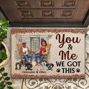 Family Couple You & Me And The Pets - Gift For Dog Lovers And Cat Lovers - Personalized Custom Doormat