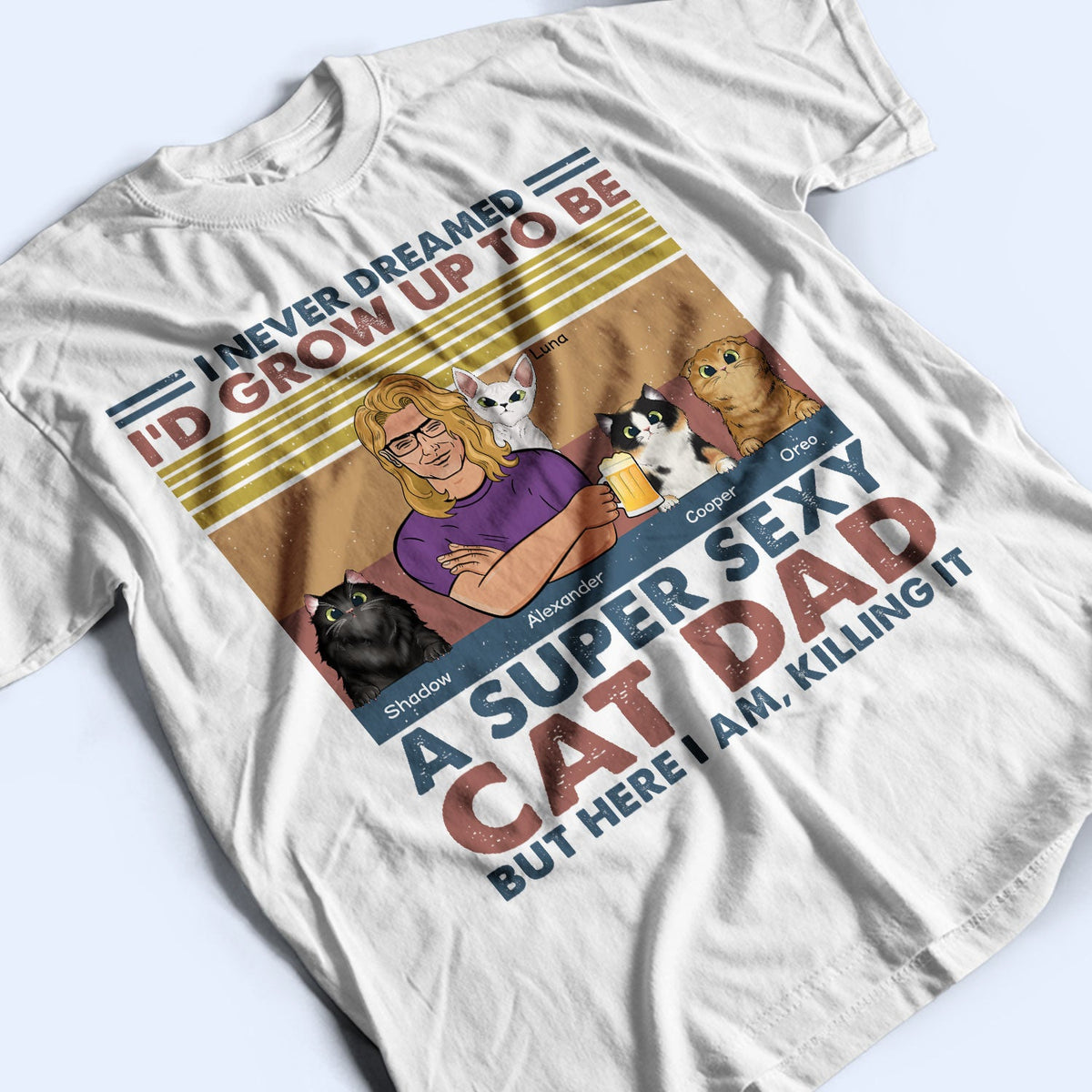 Je serais un papa chat super sexy en grandissant - Cadeau pour les amoureux des chats - T-shirt personnalisé