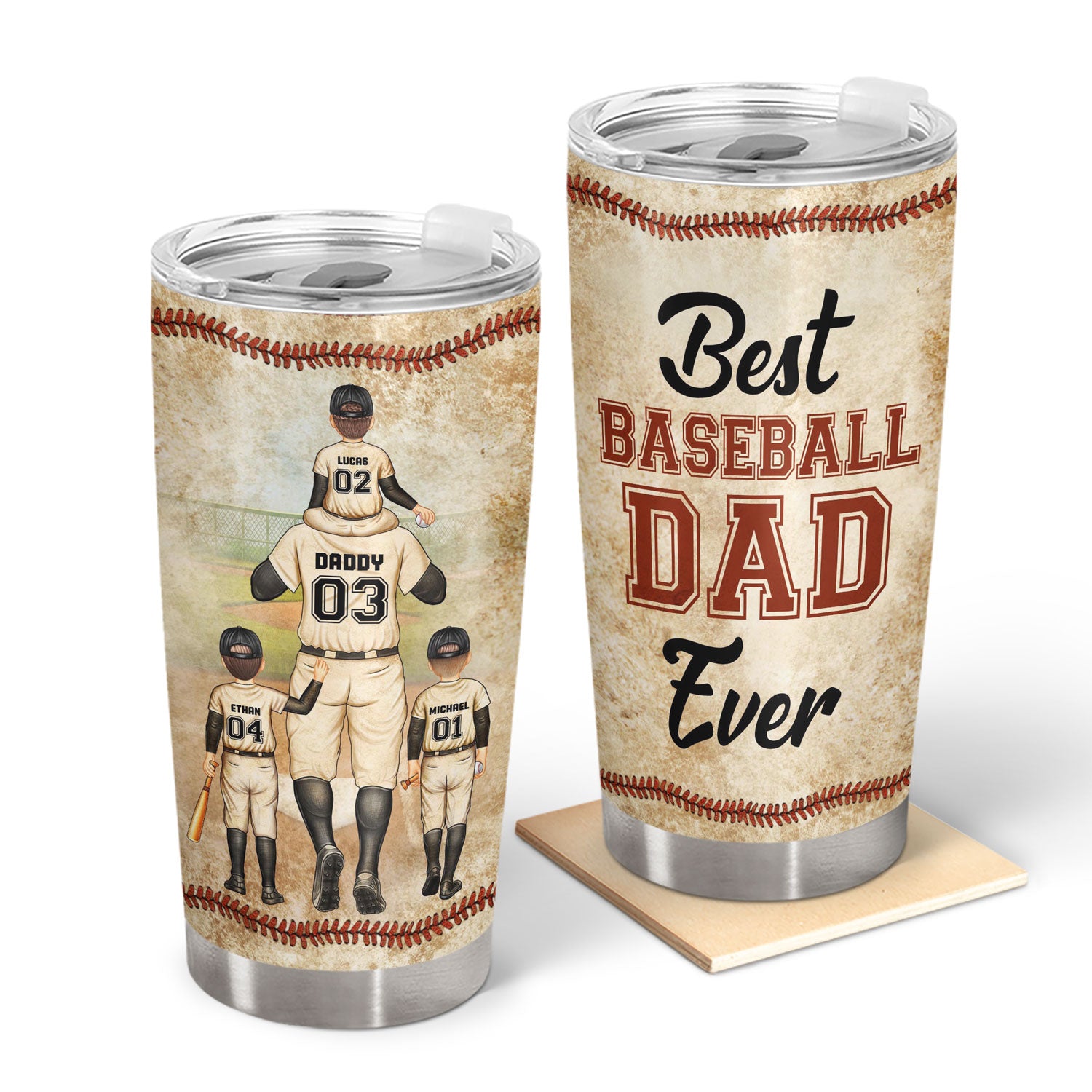 Proud Best Baseball Dad - Gift For Father, Baseball Fans - Personalized Custom Tumbler