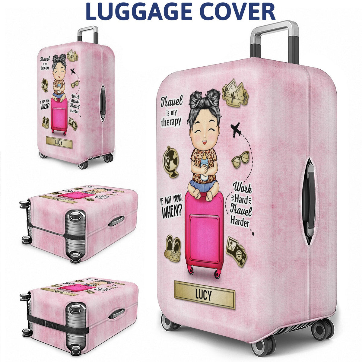 Et ainsi l'aventure commence - Cadeau d'anniversaire pour lui, elle, enfant, famille, voyage, amoureux des vacances - Housse de bagage personnalisée