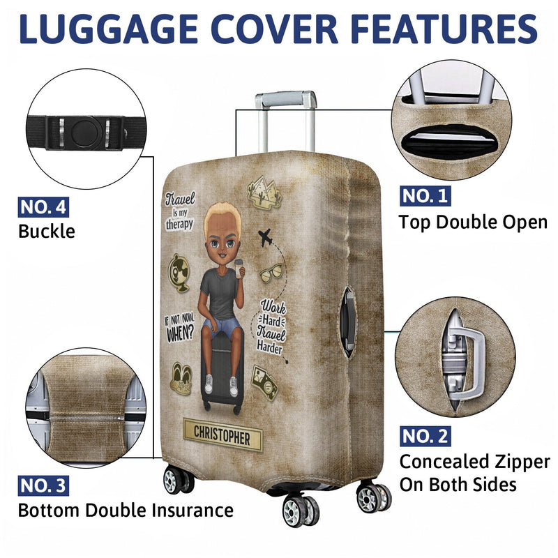 Et ainsi l'aventure commence - Cadeau d'anniversaire pour lui, elle, enfant, famille, voyage, amoureux des vacances - Housse de bagage personnalisée