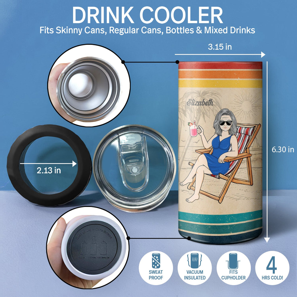 The Legend Has Retired Not My Problem Anymore Vintage - Retirement Gift - Personalized Custom 4 In 1 Can Cooler Tumbler