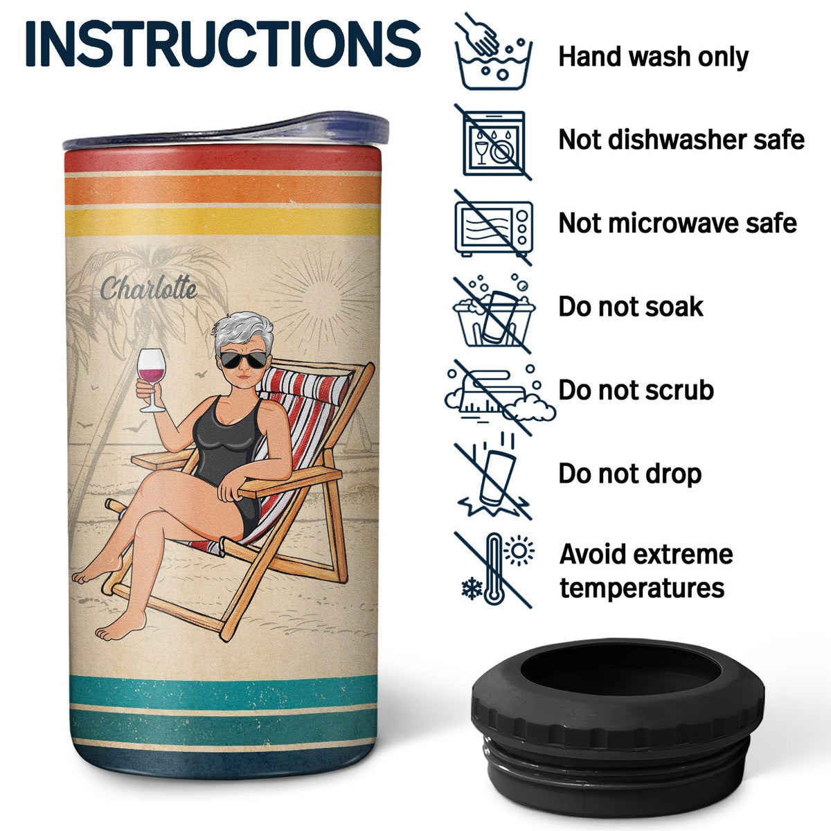 La légende a pris sa retraite, ce n'est plus mon problème. Cadeau de retraite vintage - Gobelet isotherme 4 en 1 personnalisé