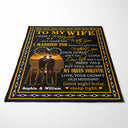 To My Wife Can't Live Without You Family Old Couple - Couple Gift - Personalized Custom Blanket