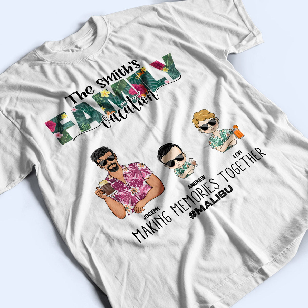 Vacances en famille : créez des souvenirs ensemble - Cadeau pour la famille - T-shirt personnalisé