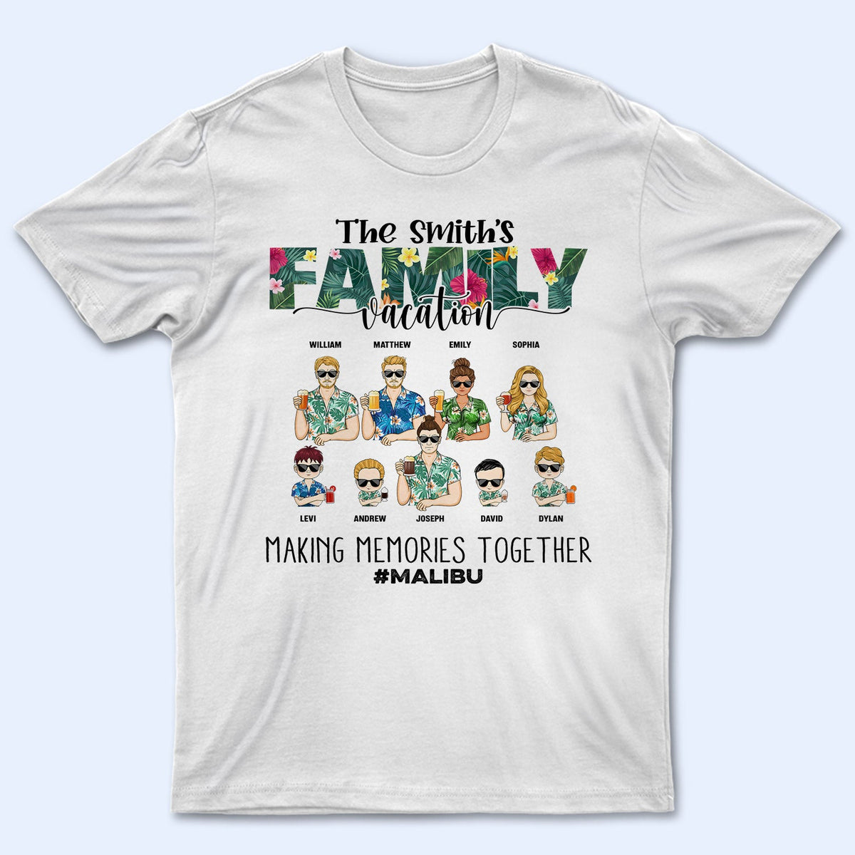Vacances en famille : créez des souvenirs ensemble - Cadeau pour la famille - T-shirt personnalisé