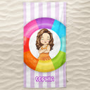 Kid Float Pool Party - Pool, Swimming, Summer, Vacation, Funny Gift For Kids - Personalized Beach Towel