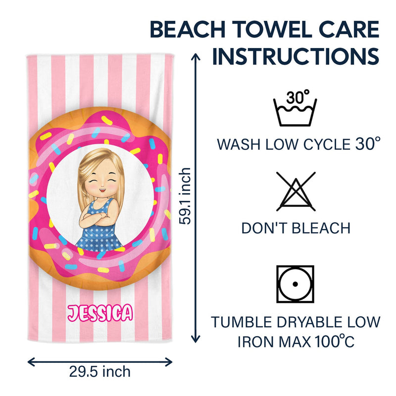 Kid Float Pool Party - Pool, Swimming, Summer, Vacation, Funny Gift For Kids - Personalized Beach Towel