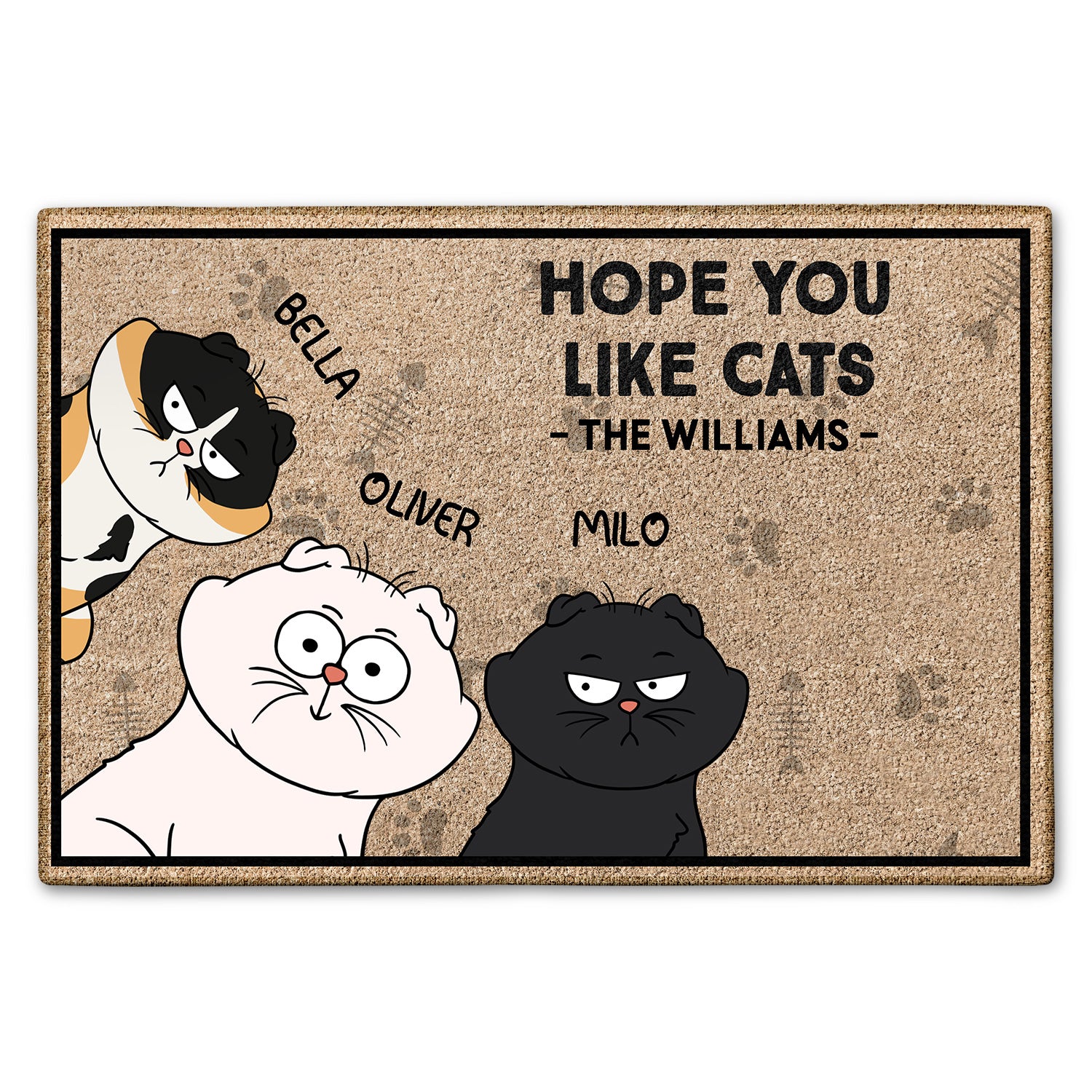 Hope You Like Cats - Birthday, Loving, Funny, Home Decor Gift For Cat Lovers - Personalized Doormat