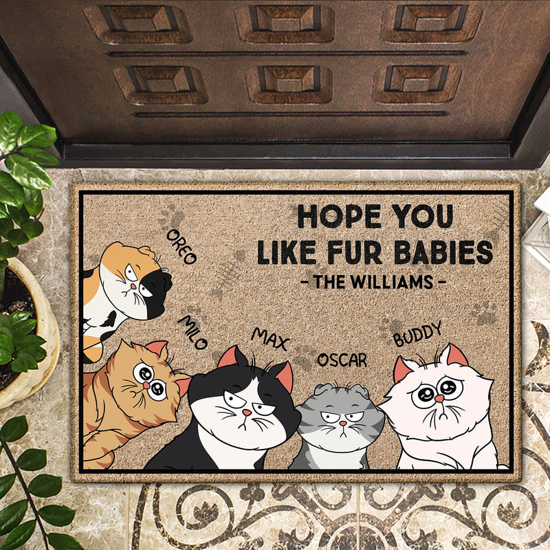 Hope You Like Cats - Birthday, Loving, Funny, Home Decor Gift For Cat Lovers - Personalized Doormat