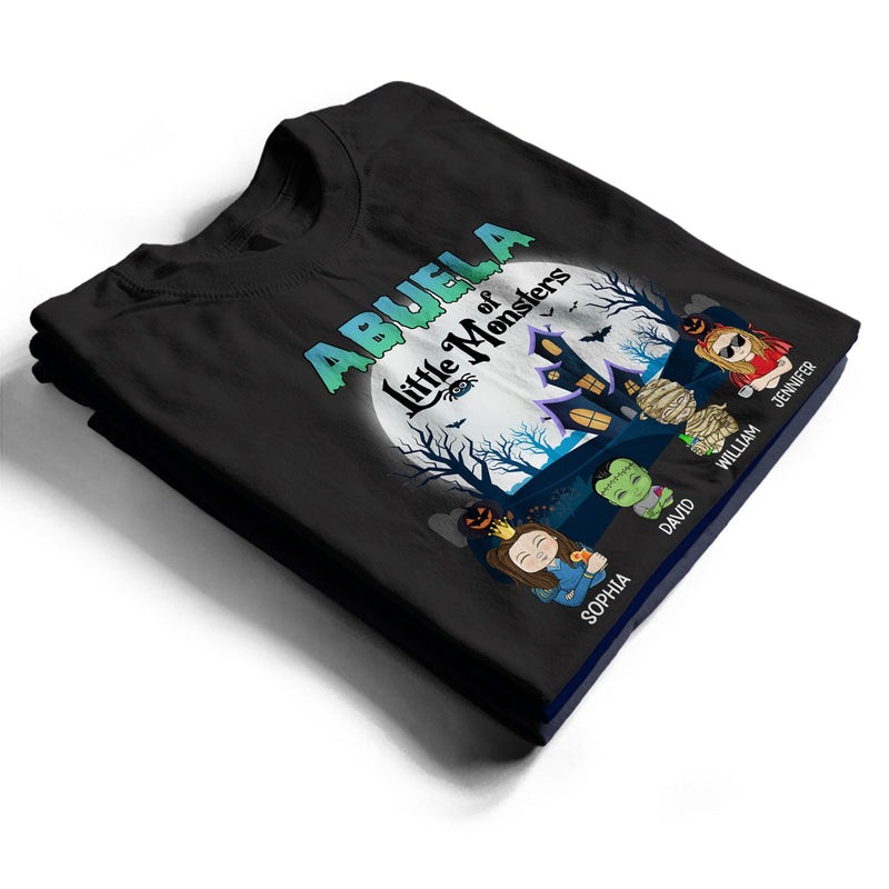 Grandma Of Little Monsters - Halloween Gift For Grandma, Grandparents, Mom, Dad, Family - Personalized T Shirt